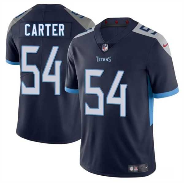 Men & Women & Youth Tennessee Titans #54 Lorenzo Carter Navy 2025 Vapor Untouchable Stitched Jersey